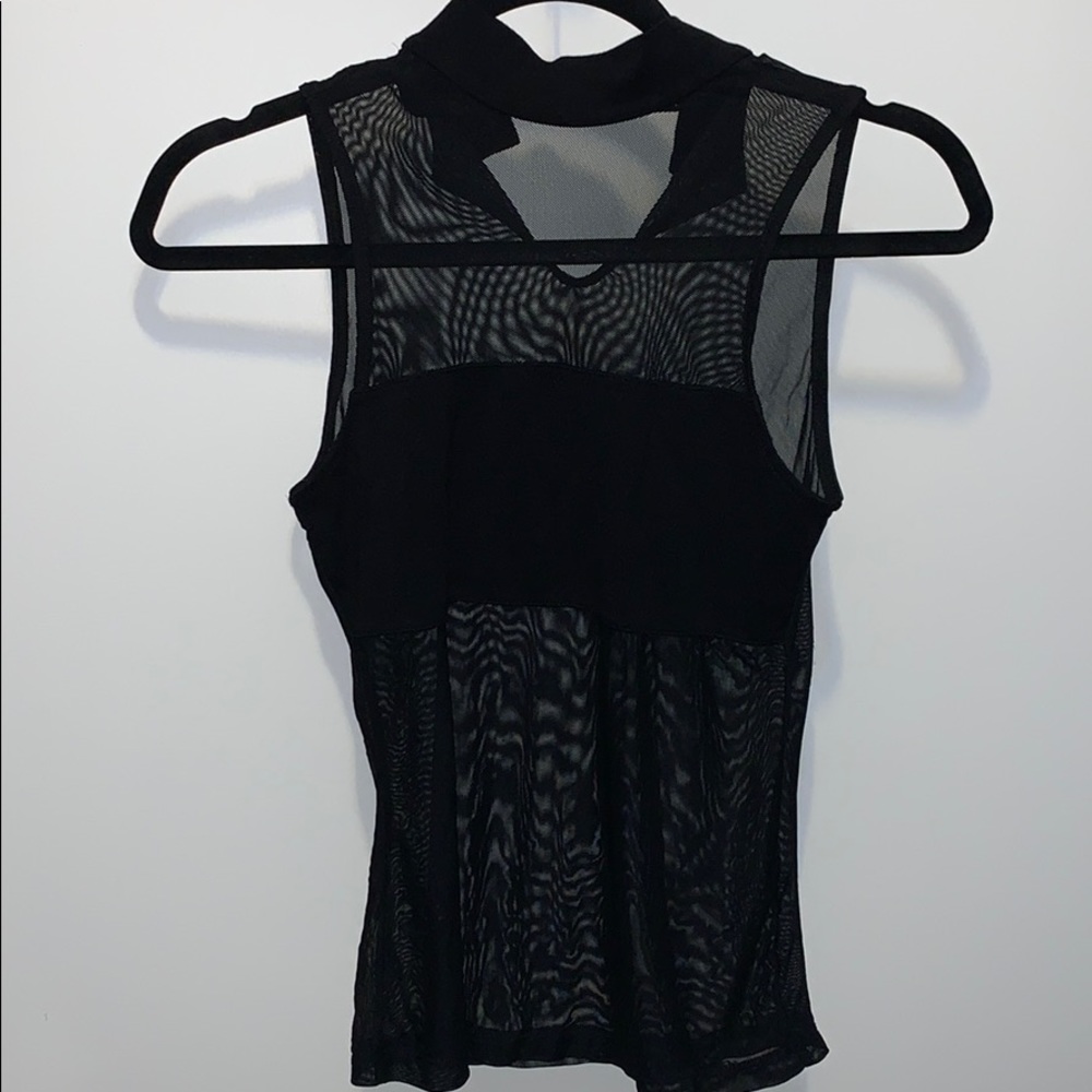 Black Mesh Going Out Top with Black Stripe